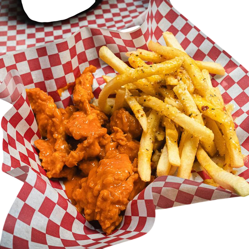 Chicken Wings With Fries